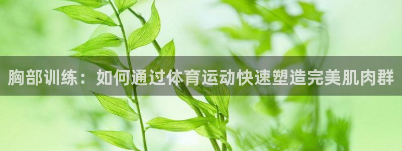 178体育苹果下载：胸部训练：如何通过体育运动快速塑造完美肌肉群